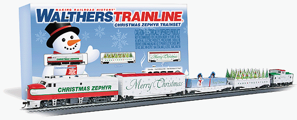 Christmas Zephyr Train Set -- White, Red, Green-1