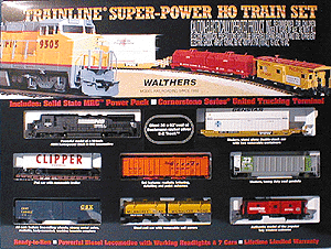 Trainline(R) Super Power Diesel Freight Set -- NS Bachmann EZ-Track/NS 36 x 63" GE Dash-8 Loco 6 Cars Caboose Structure Ki