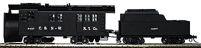 Alco/Leslie Rotary Snowplow with Tender Ready to Run -- Chicago & North Western #6407, Tender #X263277 (black, white)