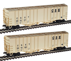 50' Airslide(R) Covered Hoppers Limited-Run 2-Pack - Assembled -- CSXT