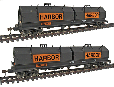 Gold Line(TM) Evans 100-Ton 55' Cushion Coil Cars Assembled 2-Pack -- Indiana Harbor Belt Limited Run