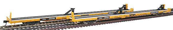 Gold Line(TM) Bethlehem 89'4" Flush Deck Flatcar 2-Pack -- TTX