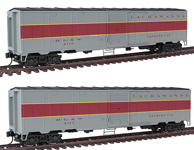 NYC-Style Express Boxcar Troop Sleeper Conversion Assembled 2-Pack -- Lackawanna