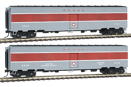 Express Boxcar (Rebuilt Troop Kitchen Car) - Assembled, Limited-Run 2-Packs -- Monon