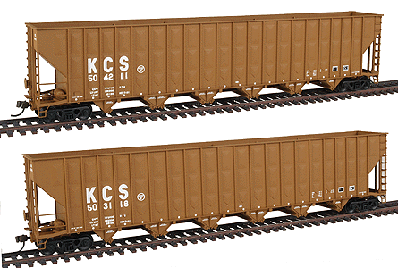 Greenville 7,000 Cubic Foot Wood Chip Hopper Limited-Run 2-Pack - Assembled -- Kansas City Southern