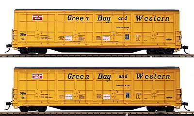 56' Thrall All-Door Boxcar - Limited-Run 2-Packs (Ready to Run) -- Green Bay & Western