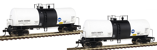 Gold Line(TM) 16,000 Gallon Funnel-Flow Tank Car; Limited-Run 2-Packs - RTR -- GATX (Caustic Soda)