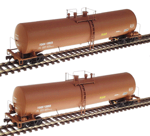 23,000 Gallon Funnel-Flow Tank Car Ready-to-Run 2-Pack Limited Run -- TGOX (BLT DATE: 5/82)