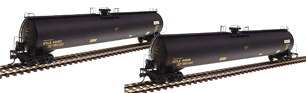 33,000 Gallon Liquid Propane Gas Tank Car (Ready to Run) 2-Pack Limited Run -- UTLX (Black)