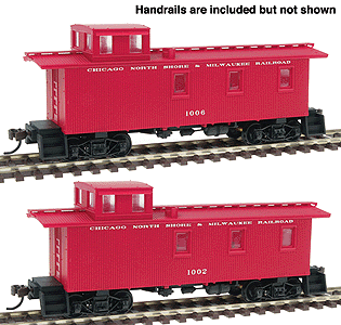 30' Wood Caboose (GTW Style), Limited Run 2-Pack - R-T-R -- Chicago, North Shore & Milwaukee