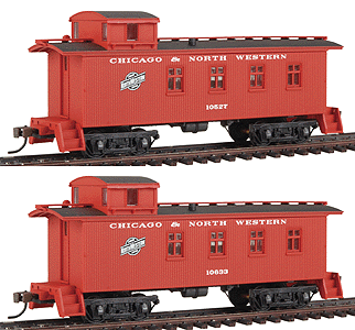 4-Window Wood Caboose - Ready to Run 2-Packs - Limited-Run -- Chicago & North Western