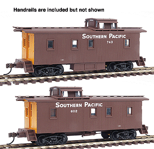SP Class C-30-1 Wooden Caboose - Assembled - Limited-Run 2-Pack -- Southern Pacific - Modern Gothic Lettering