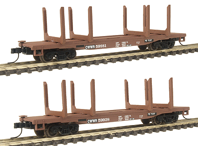 45' Logging Flatcar - Assembled - Limited-Run 2-Pack -- Chehalis Western