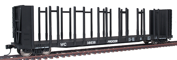 Gold Line(TM) 63' Pulpwood Flatcar - Ready to Run -- Wisconsin Central #38038