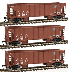Gold Line(TM) 41' Ballast Hopper - Ready to Run 3-Pack -- Chicago & North Western