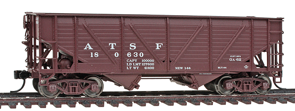 Wood-Sheathed War Emergency Hopper 3-Pack - Ready to Run - Platinum Line(TM) -- Santa Fe #180530, 180630, 180700 (Boxcar Red)
