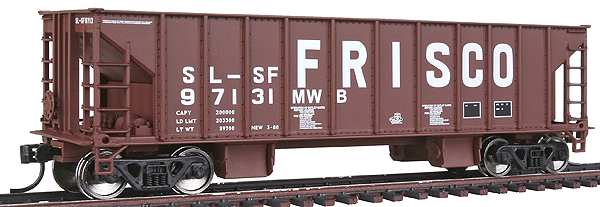 41' Ballast Hopper 3-Pack - Ready to Run - Gold Line(TM) -- St. Louis-San Francisco #97100, 97159, 97131 (Mineral Red)