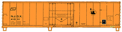 50' North American Smooth Side Boxcar - Limited Run - Ready to Run -- Central Railroad of New Jersey #NJDX 41031