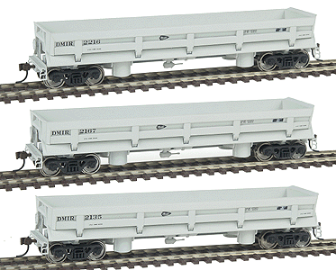 Gold Line(TM) Difco(R) Dump Car Ready to Run-3-Pack -- Duluth, Missabe & Iron Range
