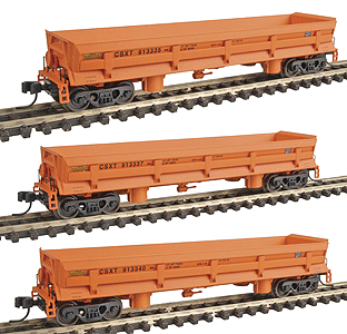 Difco(R) Dump Car Limited-Run 3-Pack Assembled -- CSX