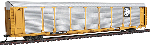 Gold Line(TM) Bi-Level Auto Carrier Assembled -- Burlington Northern Santa Fe