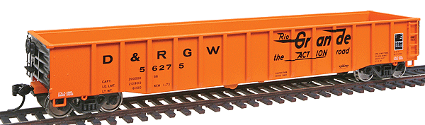 Gold Line(TM) Thrall 53' Gondola - Ready to Run -- Denver & Rio Grande Western(TM) #56275 (orange)