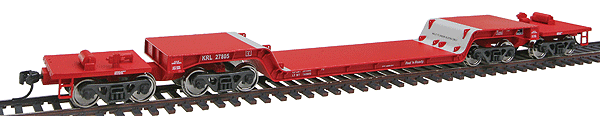 Gold Line(TM) 81' 4-Truck Depressed Center Flatcar - Ready to Run -- Kasgro Rail Leasing KRL