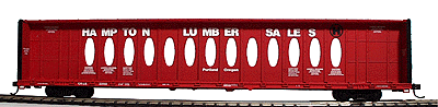 72' Centerbeam Flatcar (Ready to Run) -- Hampton Lumber-Opera Window