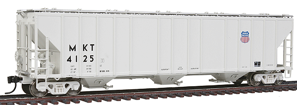 Evans 4780 Cubic Foot 3-Bay Covered Hopper - Ready to Run - Platinum Line(TM) -- Missouri-Kansas-Texas(TM)/Union Pacific(R) #4125 (gray)