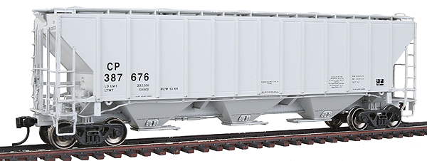 Platinum Line(TM) PS2-CD 4427 High-Side Covered Hopper Ready to Run -- Canadian Pacific #387676 (gray)