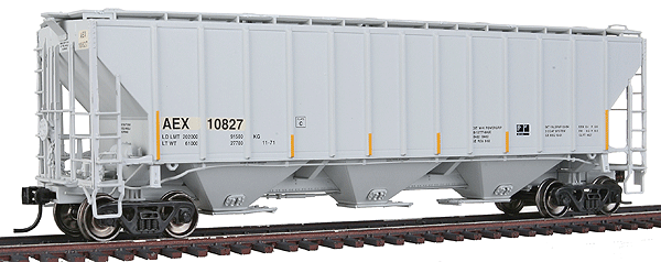 PS2-CD 4427 High-Side Covered Hopper - Ready to Run - Platinum Line(TM) -- The Andersons AEX #10827 (gray, yellow Conspicuity Markings)