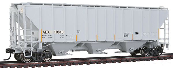 PS2-CD 4427 High-Side Covered Hopper - Ready to Run - Platinum Line(TM) -- The Andersons AEX #10816 (gray, yellow Conspicuity Markings)