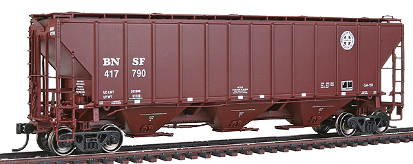 Platinum Line(TM) PS2-CD 4427 High-Side Covered Hopper Ready to Run -- Burlington Northern Santa Fe #417790 (Circle/Cross Logo)