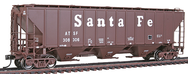 Platinum Line(TM) PS2-CD 4427 High-Side Covered Hopper Ready to Run -- Santa Fe #308306 (Late Billboard Lettering)