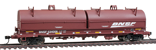 50' Evans Coil Car - Ready to Run - Platinum Line(TM) -- BNSF #534006 (Boxcar Red, Wedge Logo, yellow Conspicuity Marks)