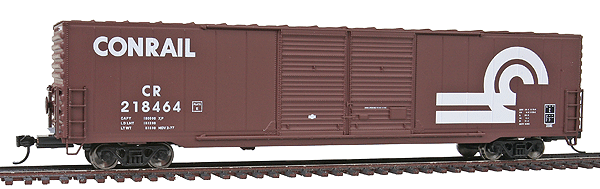 60' P-S Double-Door Auto Parts Boxcar - Ready to Run - Platinum Line(TM) -- Conrail #218464 (Boxcar Red, Large Logo)