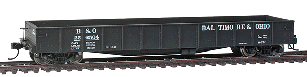 46' USRA Gondola - Ready to Run -- Baltimore & Ohio #256504 (black, No Logo)