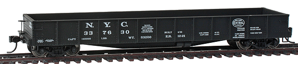 46' USRA Gondola - Ready to Run -- New York Central #337630 (black, Lines Logo)