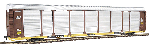 Gold Line(TM) Tri-Level Enclosed Auto Carrier - Assembled -- Chicago & North Western (Boxcar Red)