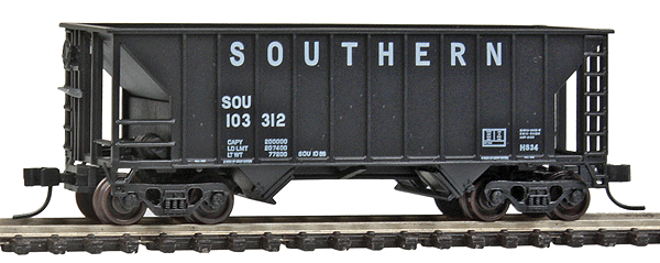 Greenville 100-Ton 2-Bay Hopper - Ready to Run -- Southern Railway #103312 (black)