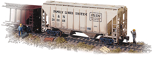 37' Trinity Cement Service Covered Hopper Kit -- Louisville & Nashville Family Lines (tan, black)