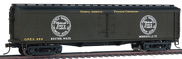 General American-Pfaudler 53' Wood Milk Tank Car Ready to Run -- United Farmers