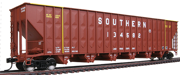 Greenville 7,000 Cubic Foot Wood Chip Hopper - Ready to Run -- Southern #134582 (Boxcar Red)