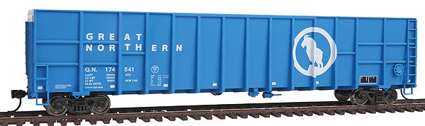 61' Gunderson Wood Chip Gondola - Ready to Run -- Great Northern #174541 (Big Sky Blue)