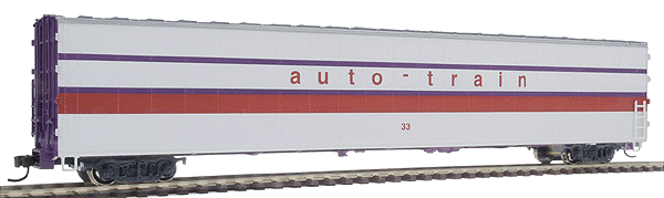 75' Auto Carrier - Ready-to-Run Single Car -- Auto Train Corporation (Short & Tall Ladders, Roofwalk)
