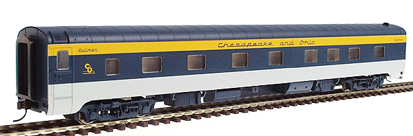 Pullman-Standard Streamlined 4-4-2 Sleeper - Assembled -- Chesapeake & Ohio