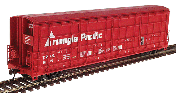 56' Thrall All-Door Boxcar - Single Car (Ready to Run) -- Triangle Pacific (red)
