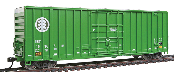 Gold Line(TM) Gunderson 50' High-Cube Paper-Service Boxcar - Ready to Run -- International Bridge & Terminal #19166 (green)