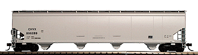 64' Plastic Pellet Hopper (National 6200) Ready to Run Single Car -- CHVX (Chevron)
