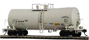 16,000 Gallon Funnel-Flow Tank Car - Single Car - Assembled -- UTLX (gray)